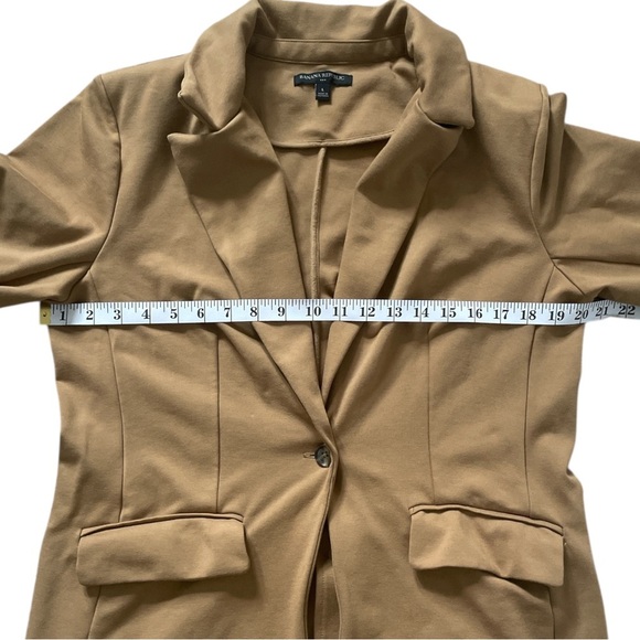 Banana Republic Long & Lean Ponte Knit Blazer Camel Large - Picture 6 of 9